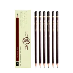 LOTORY Sketch Painting Pencils Writing Pencils 12pcs 2H HB B 2B 3B 4B 5B 6B 7B 8B 10B 12B 14B Office School Drawing Pencil 6812