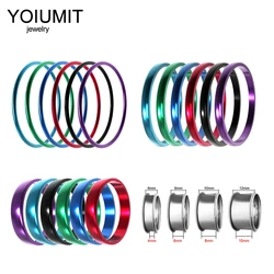 Yoiumit Stackable Inner Filled Aluminum Accessories Rings Women Stainless Steel Base Interchangeable Ring Wedding Jewelry Gift