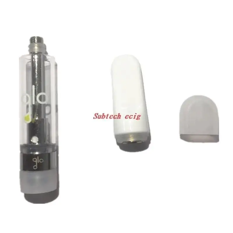 10 stücke Glo Vape Patronen Wagen 0,8 ml 1ml Keramik Spule Leere Verdampfer Dickes Öl Glas Patrone 510 Gewinde zerstäuber Vapes Stift