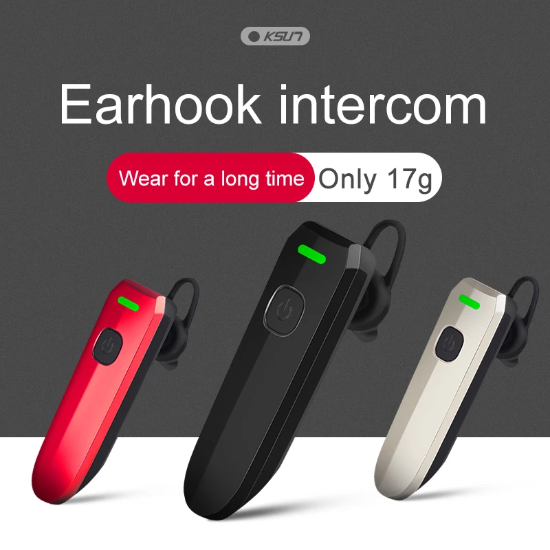 Wireless Set Ear Hook Walkie Talkie Headset Outdoor Mini Intercom Motorcycle Bike Earpiece Handsfree Headphone Walkie-Talkie