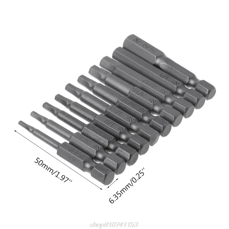 10 Chiếc Từ Lục Giác Vít Thép Không Gỉ 1/4 Inch Chuôi Lục Giác Vặn Vít Bộ 50Mm N03 20 Dropshipping