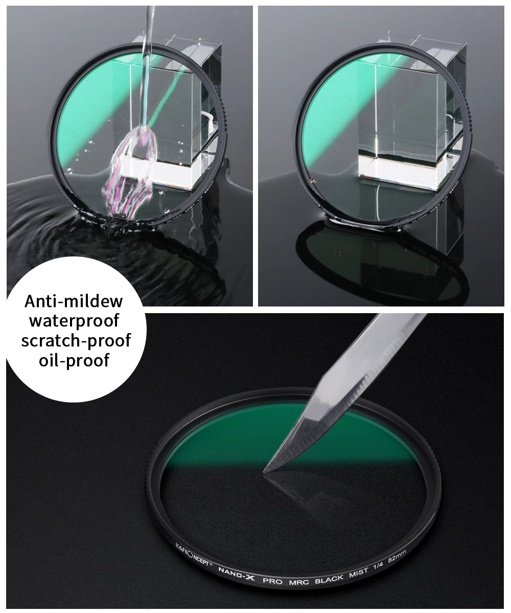 K&F Concept 1/4&1/8 Black Mist Diffusion Filter Special Effects for Shoot Video 49mm 52mm 58mm 62mm 67mm 77mm 82mm Camera Filter