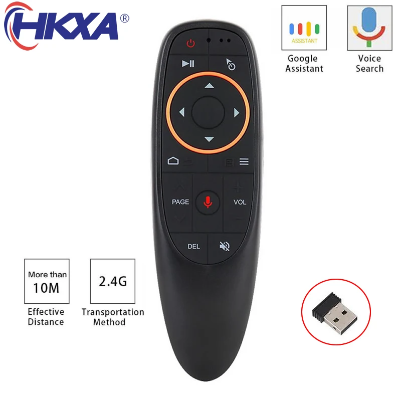 HKXA G10 Smart Stimme Fernbedienung 2,4G RF Gyroskop Wireless Air Maus G10S PRO für X96 mini H96 MAX a95X F3 Android TV Box