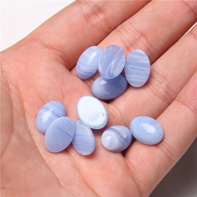 10pcs/lot Natural Stone Cabochon 8-25MM Tiger Eye Agat Oval Cameo Fit DIY Ring Earring Bracelet Necklace Making Jewelry Finding