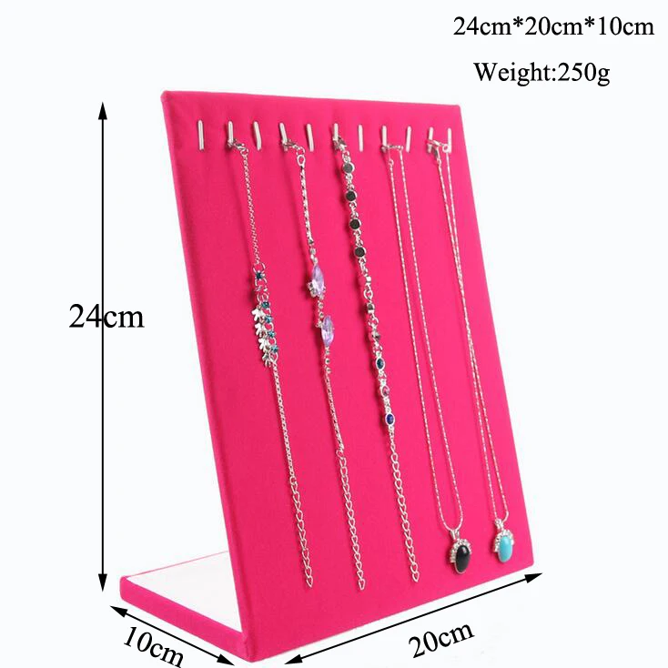 New Arrival  pendant Rack Jewelry Display Stand More Style New Item 5 Colors Velvet Material  Necklace Display Packaging Storage