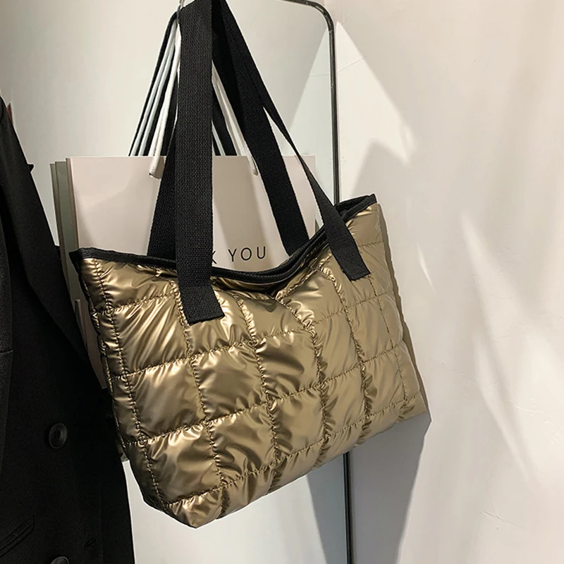 Na co dzień torby na ramię o dużej pojemności dla kobiet kosmiczna bawełniana torebka Totes moda zimowa torba do codziennego użytku bolsa feminina