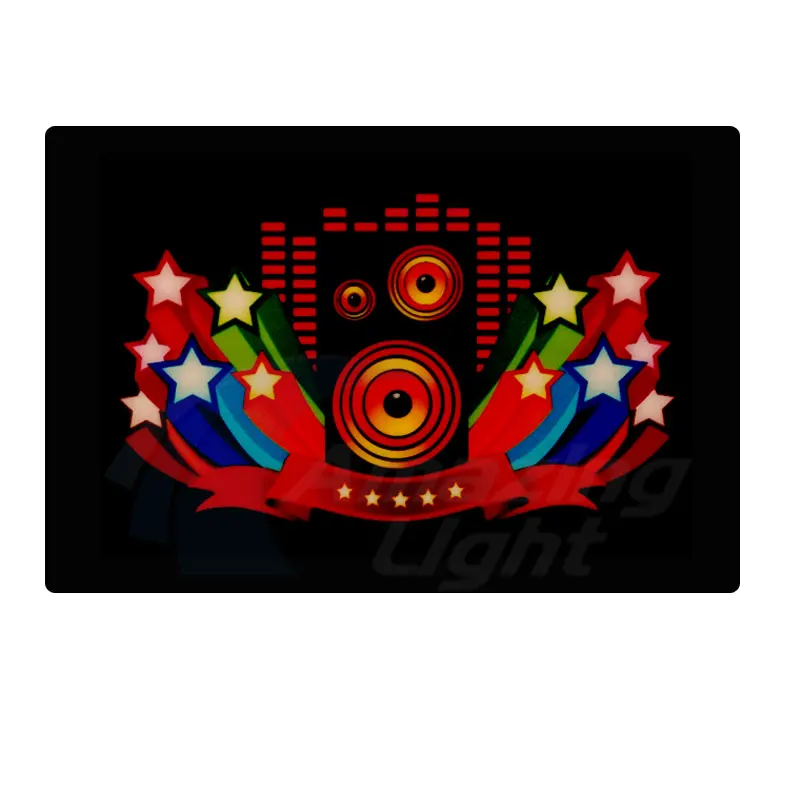 Christmas Light Up El Panel Music Sound Activated Flashing El Panel For T-shirt
