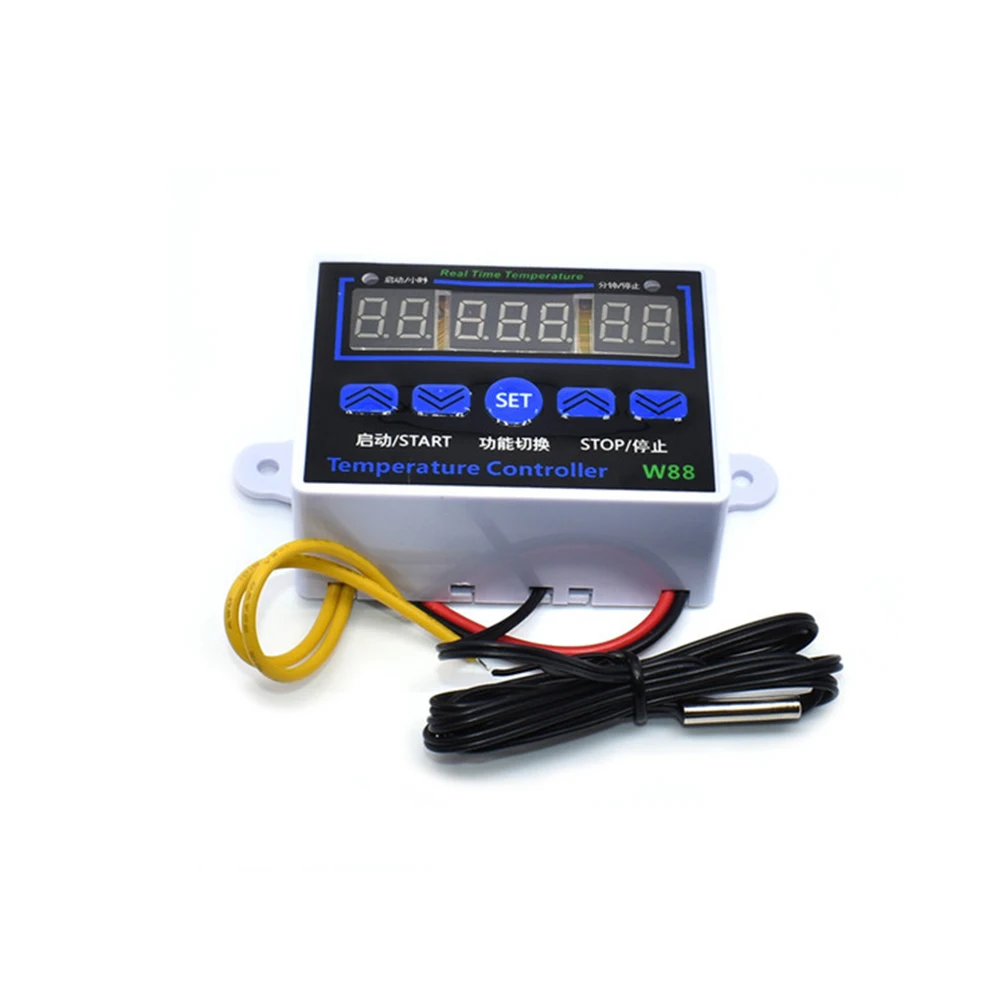 12V/220V 10A Digital LED Temperature Controller Thermostat Control Switch Sensor Thermoregulator W1411