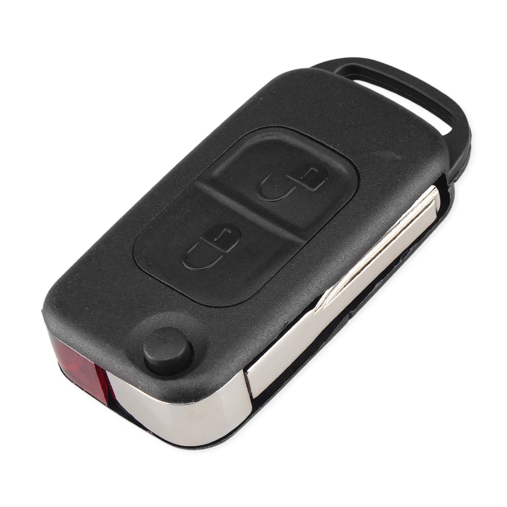 KEYYOU Remote Flip Car Key Shell For Mercedes Key Shell 2 Buttons For Mercedes Benz SLK E113 A C E S W168 W202 W203 HU64 Blade
