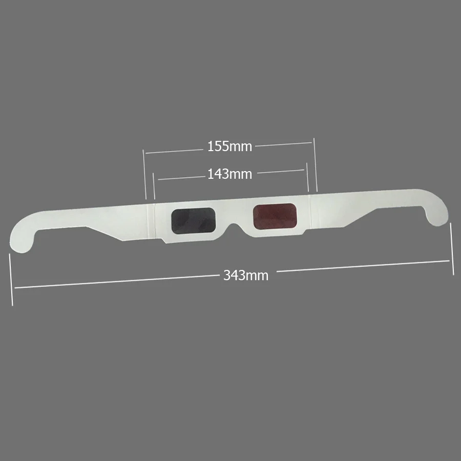 AUN Blue Red 3D Glasses 10PCS Simple Paper Style 3D Glasses for LED Projector