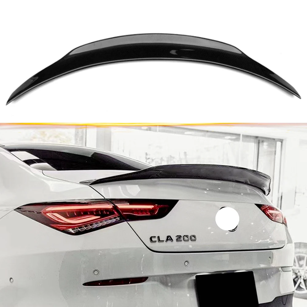 

C118 Rear For Mercedes Benz CLA Class W118 2019-2020 CLA250 CLA200 CLA220 carbon fiber Spoiler Car Rear Wing Lip Trunk Spoiler