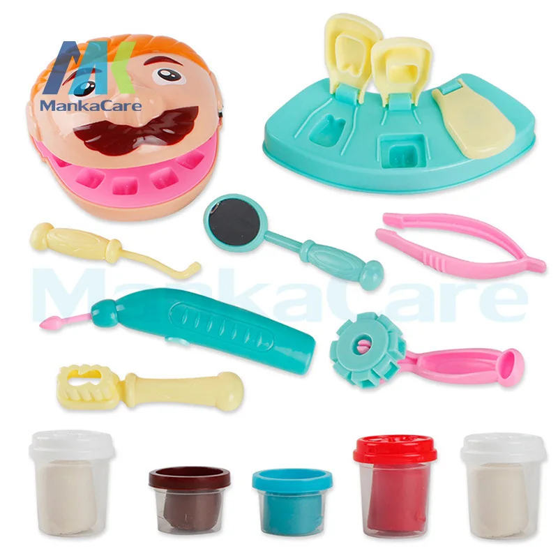 Dental Toys For Children Pretend Play Toy Dentist Check Teeth Model Set Medical Kit Role Play Simulation Dentist Pretend Game