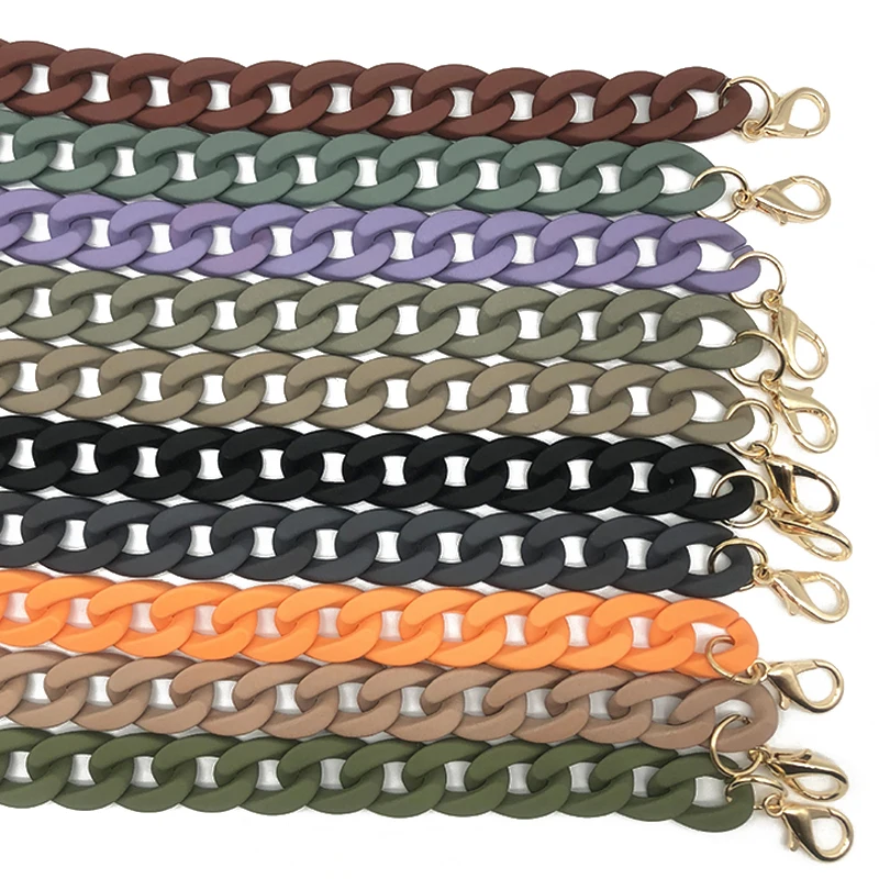 1Pc 30-120cm Detachable Bag Strap Acrylic Resin Handbag Chain Strap Women Fish Bone Shoulder Strap Plastic Bags Accessories