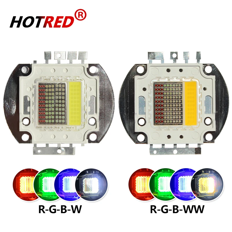 

High Power 100W RGB RGBW RGBWW LED COB Lamp Bulbs Chip Beans Energy Saving Outdoor Lamp RGB+ White/Warm White For DIY Stage Ligh