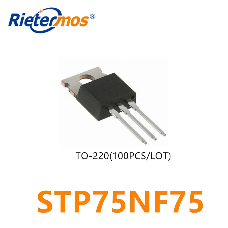 100PCS  STP75NF75 75NF75  TO220