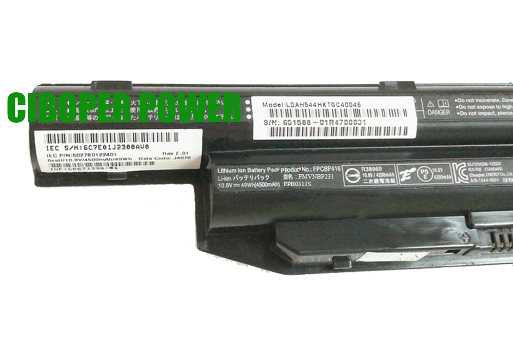 Genuine-Q Laptop Battery FPCBP416 10.8V 49Wh 4500mAh FMVNBP231 FPB0311S For A544 AH564 E733 SH904 FPCBP426 FMVNBP228 FMVNBP234