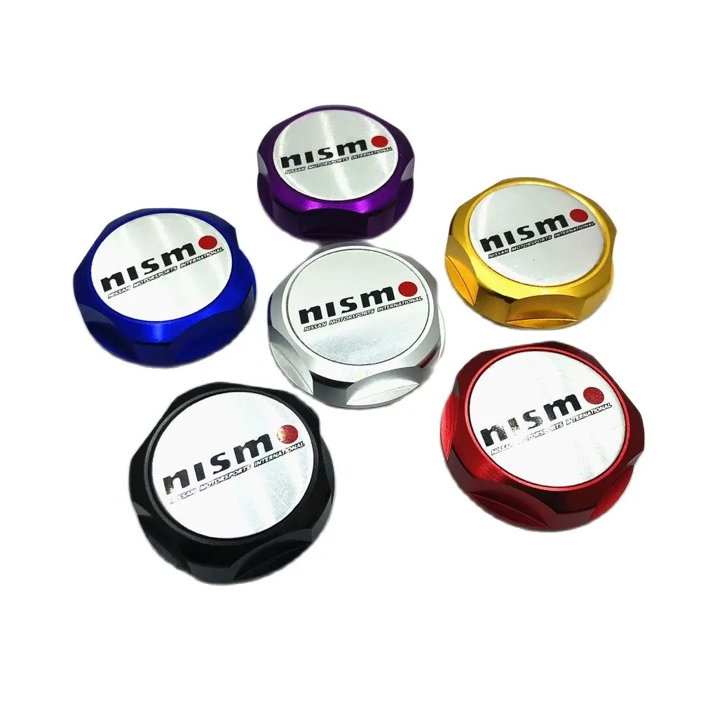 1Pcs Car Luxury Chrome Nismo Racing Oil Filler Cap Fuel Tank Cover Aluminum Alloy Fit For 350Z 370Z Almera Juke