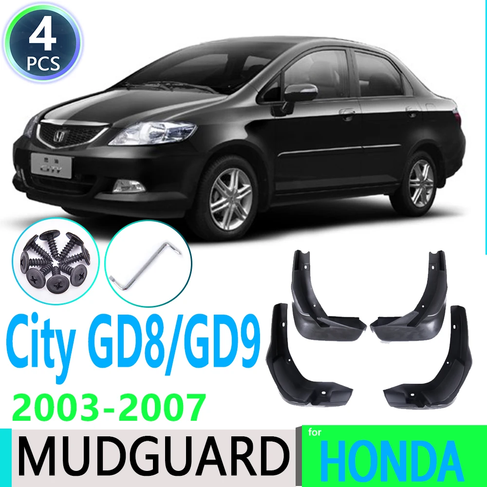 for Honda City GD8 GD9 2003~2007 2004 2005 2006  Car Fender Mudguard Mud Flaps Guard Splash Flap Car Accessories