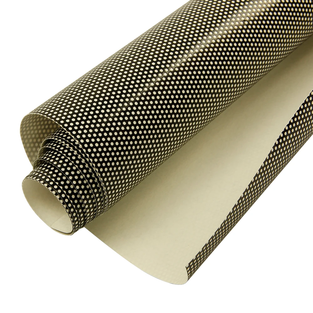 

SUNICE 20 Meters Roll PVC Film Black Perforated Vinyl Mesh Film Privacy/ Decoration for Car Headlight Home Bedroom SELF-ADHESIVE