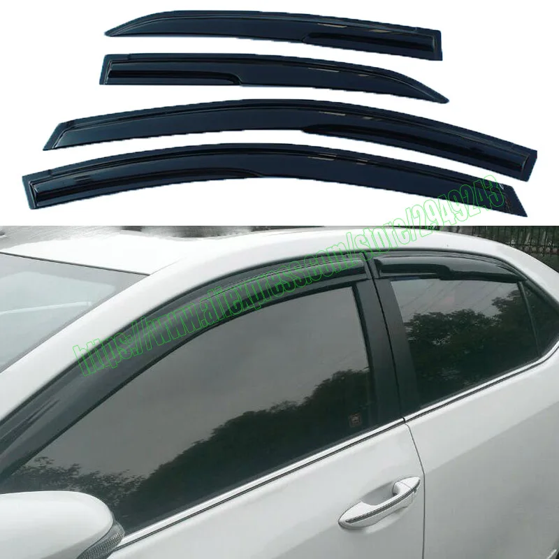 

Side Window Deflector Acrylic Sun Rain Deflector Weather Shield for For Toyota Corolla 2014 2015 2016 2017 2018
