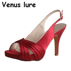 Venus lure Dropshipping Products 2025 Wedding Party Shoes Sandals Peep Toe Heel 10CM Customized color