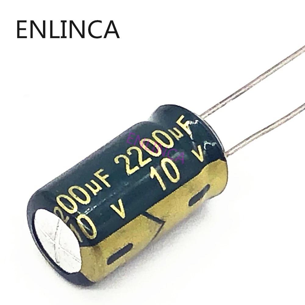 6pcs/lot H064 10V 2200UF Aluminum Electrolytic Capacitor Size 10X20mm 2200UF 10V 20%