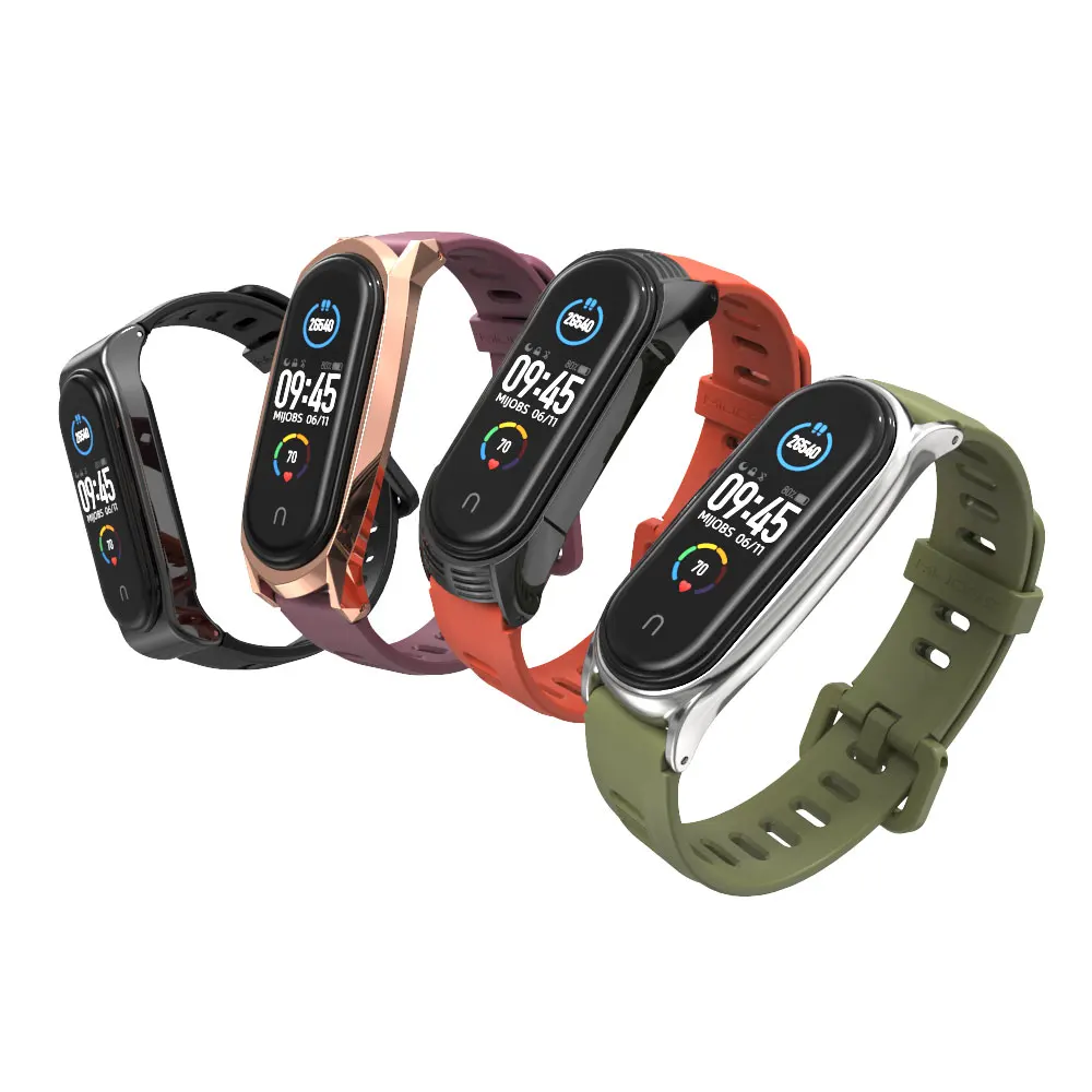 For Xiaomi Mi Band 7 Strap for Mi Band 6 Bracelet Silicone Wristband  Xiomi Miband 3 4 5 6 7 Correa Pulseira NFC Global Version