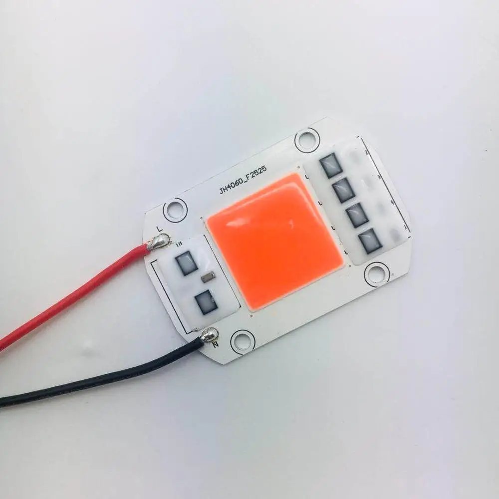 Büyümek ışık tam spektrumlu LED COB lamba AC220V 20W 30W 50W sürücüsüz giriş akıllı IC sürücü DIY LED projektör spot ampul