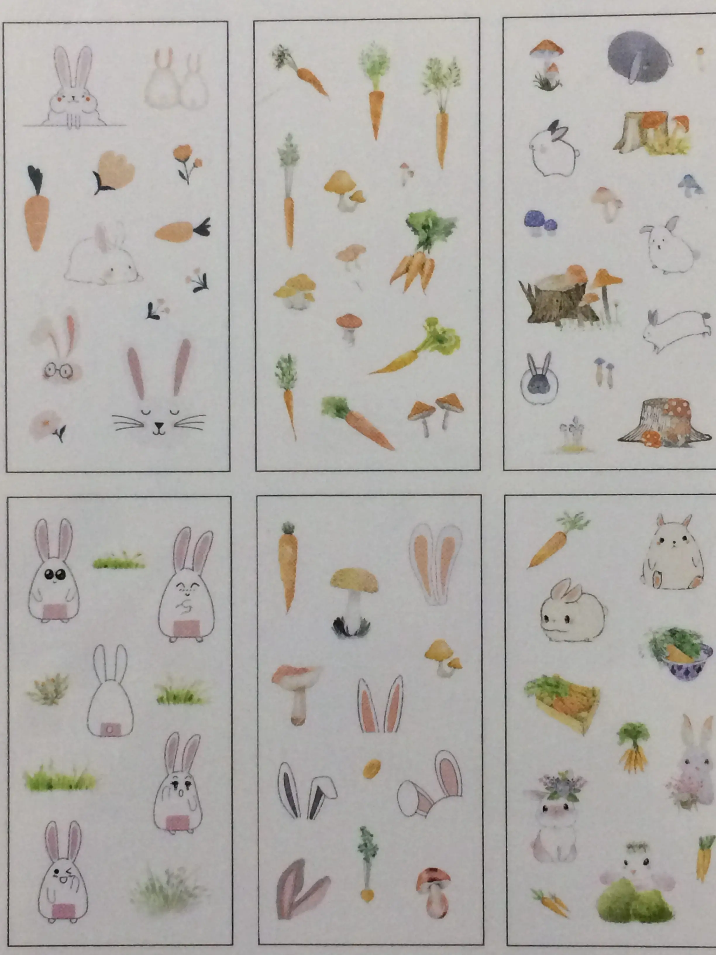 Gelukkig Konijn Decoratieve Sticker (1Pack)