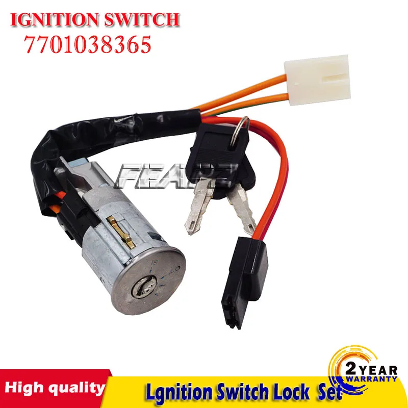 

Ignition Switch Lock Barrel Set with Keys for RENAULT TRAFIC VAUXHALL VIVARO NISSAN PRIMASTAR 2001-2014 7701038365