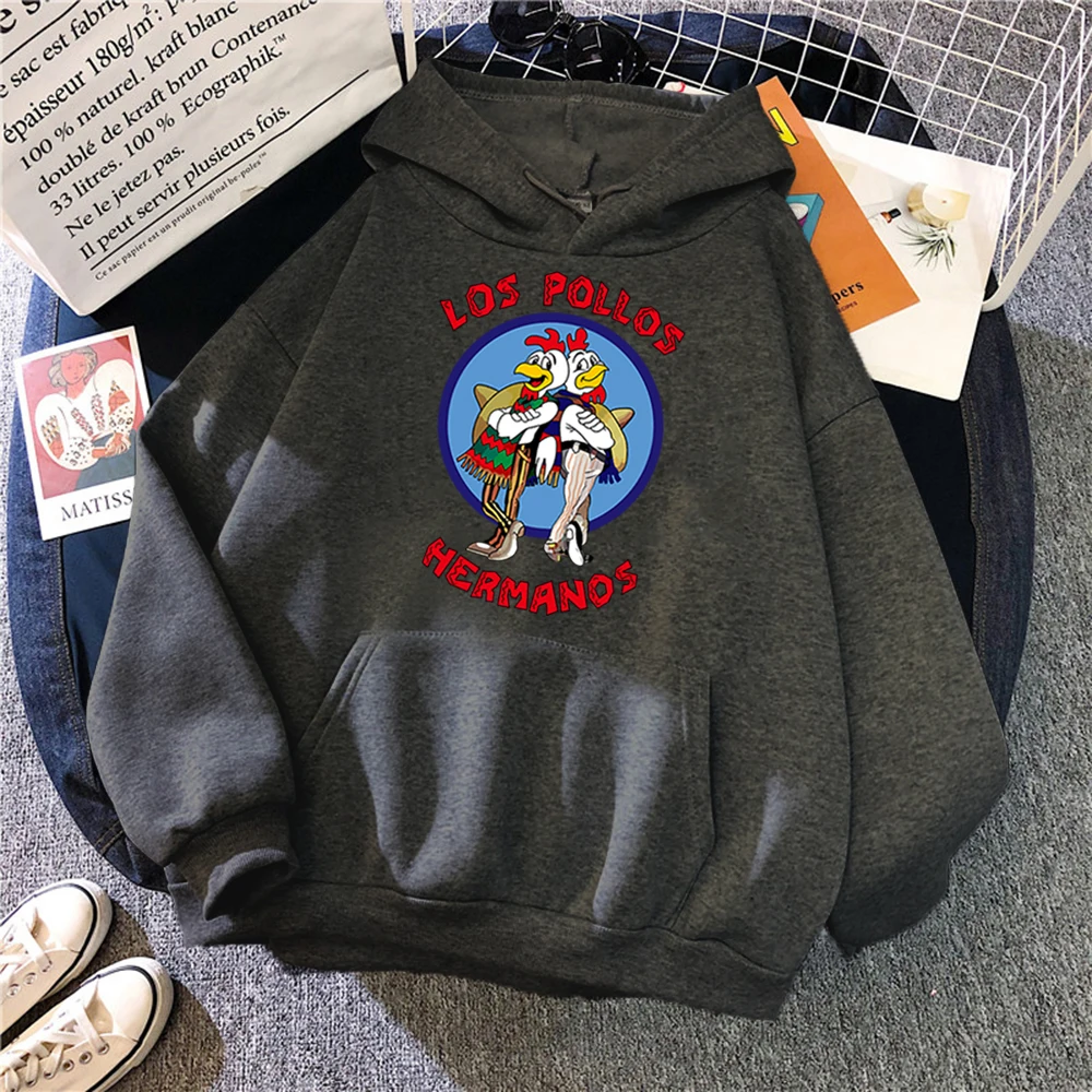 Hoodies Print Los Pollos Hermanos Long Sleeve Casual Fashion Pullover Loose Oversized Hoodie Unisex Sweatshirt for Men Women