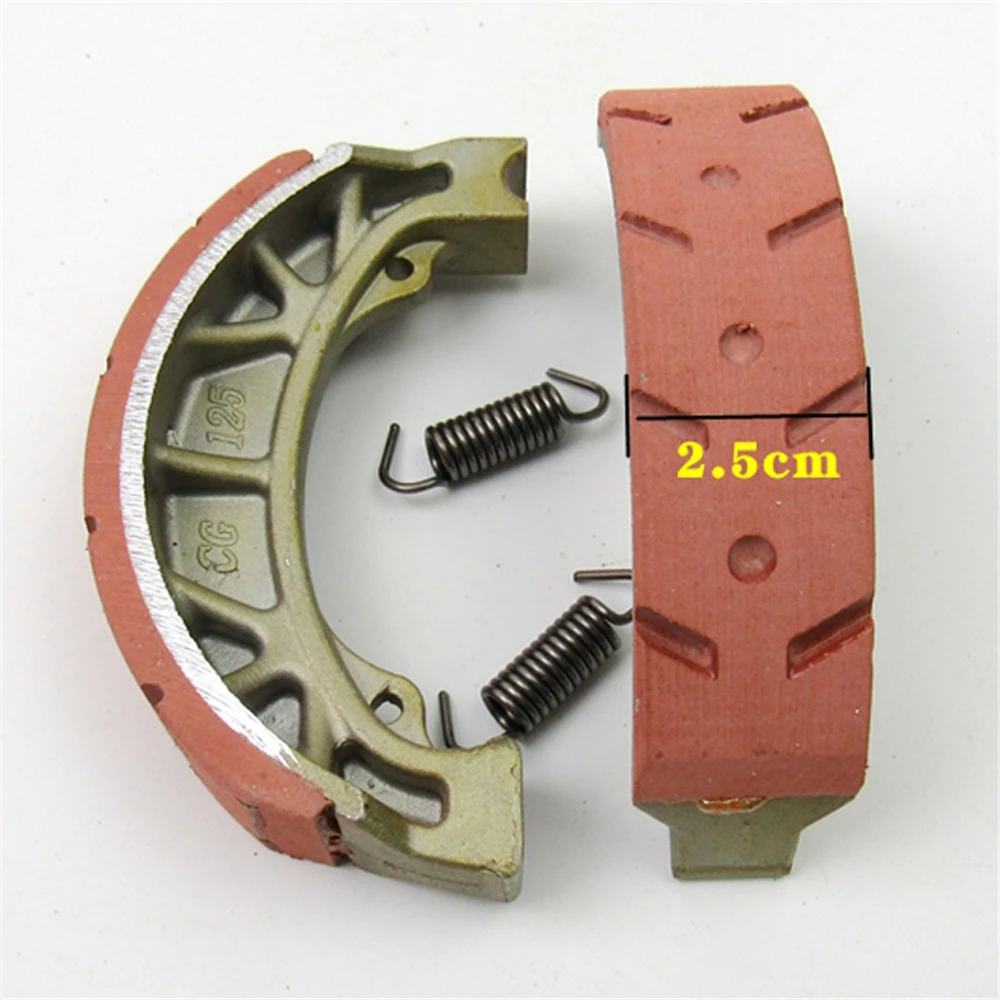 Motorcycle Brake Pads Drum Brake Shoes for Honda Dayun Haojue Lifan KTM CG125 JH70 DY100 C100 WAVE110 GY6125 Front Rear 25X110mm