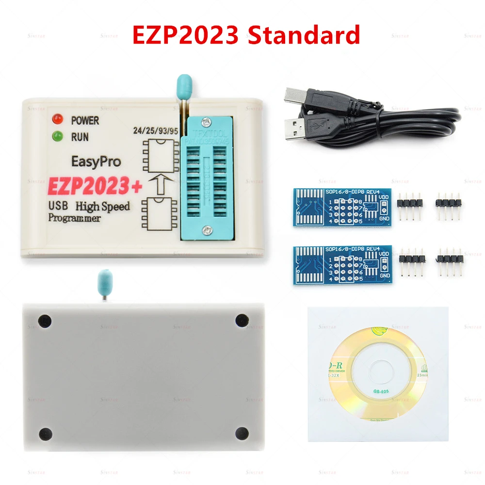 USB SPI 표준 프로그래머, EZP2023, 지지대 24 25 93 95 EEPROM 플래시 바이오스 미니프로 프로그래밍, EZP2019 보다 빠른 CH554T