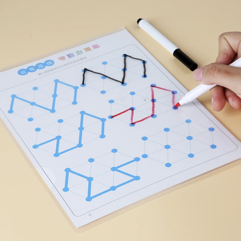 Kinder Aufmerksamkeit Visuelle Tracking Verbindung Durch Schreiben Hand-auge Koordination Control Stift Ausbildung Mathematik Spielzeug Pädagogisches Spielzeug