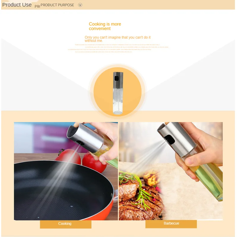 Olive Oil Spray Bottle for BBQ Baking, Oil, Vinegar, Water Pump, Sauce, Boats, Grill, Sprayer, BBQ, Kitchen Tools, Salad