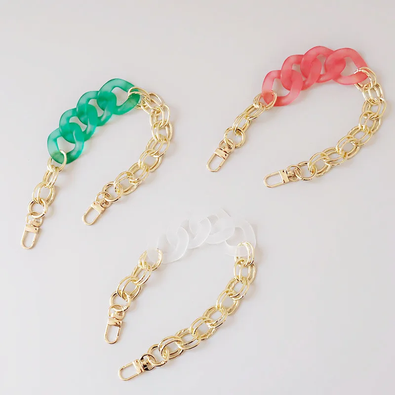 Mix Color Acrylic Resin Links Diy Women's Belt Travel Bag Strap Handbag Chain Charm Accessories For Jewelry Making Candy Straps