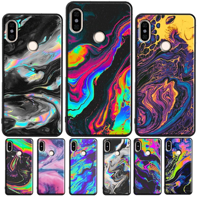 Neon Marble Art For Redmi Note 11 Pro Phone Case For Redmi Note 10 Pro 7 8 9 Pro 10S 9S Redmi 10 9A 9T 9C