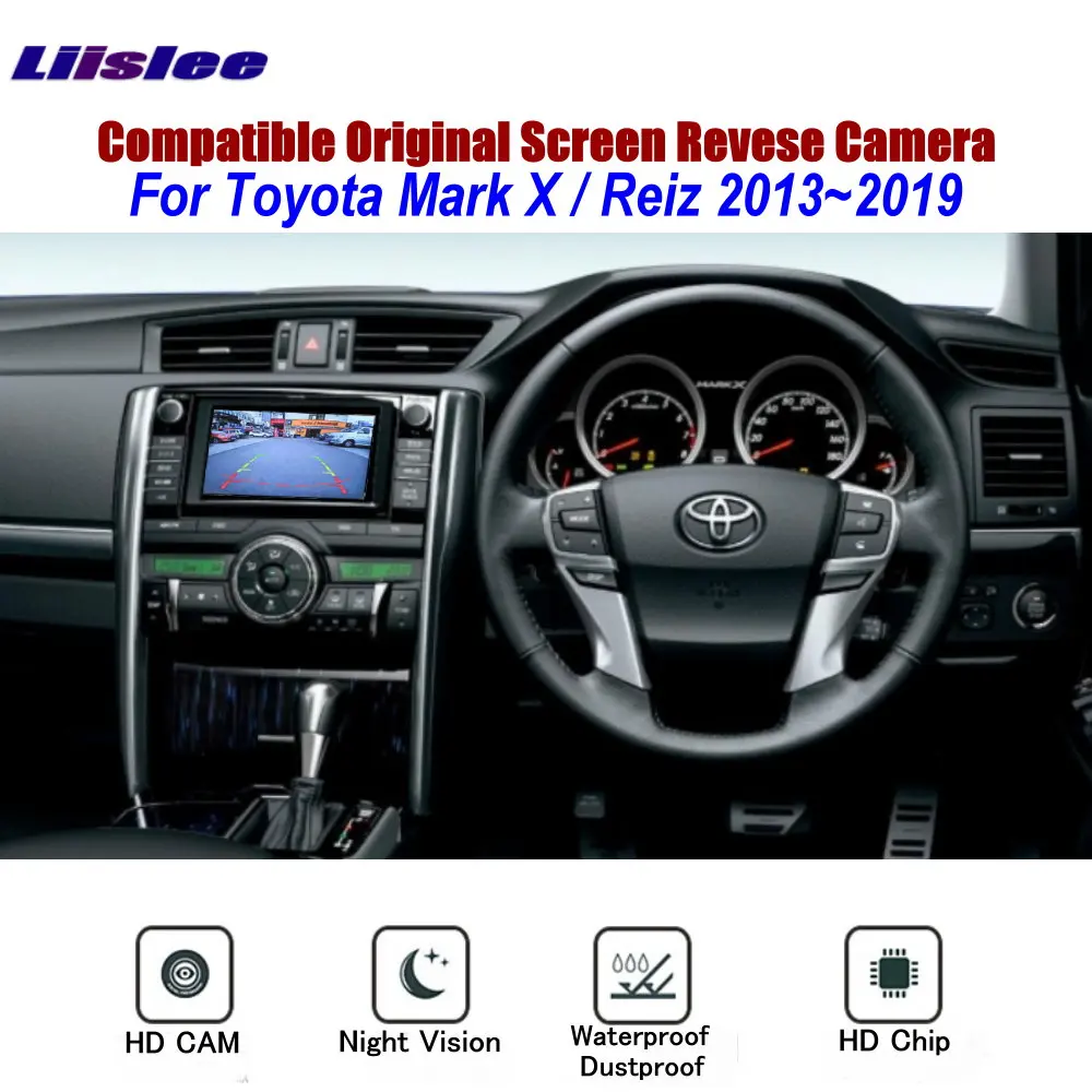 

For Toyota Mark X Reiz 2013-2019 Car Back Rear View Camera Adapter RCA HD CCD CAM OEM Display Reversing Image Upgrade Kit