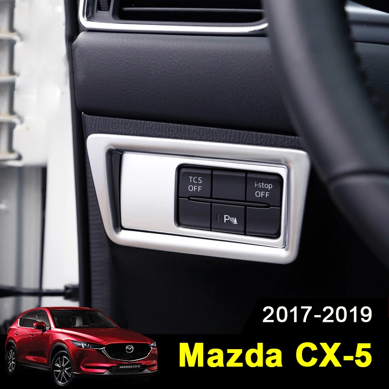 Car Headlight Switch Sequin Headlight Adjust Cover Trim Interior Mouldings For MAZDA CX-5 CX5 CX 5 2017 2018 2019 Accessories