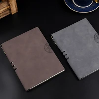 Agenda Organizer Hardcover Note Book Office School Supply PU Leather A5 Notebook Notepad Diary Business Journal Planner W3JD 2