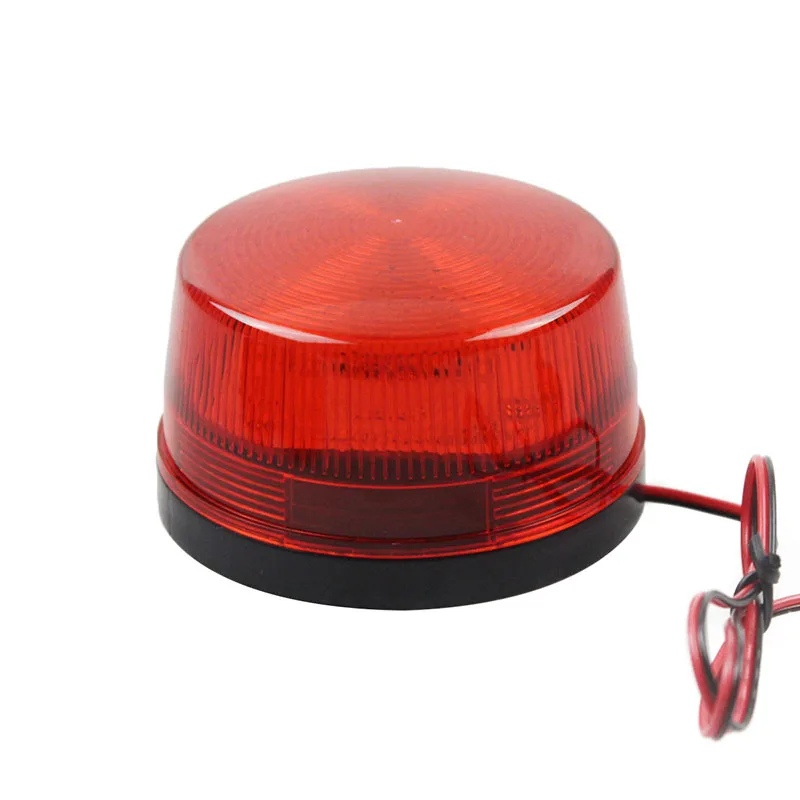 DIYSECUR 12V Security Alarm Strobe Signal Warning Siren Red LED Lamp Flashing Light