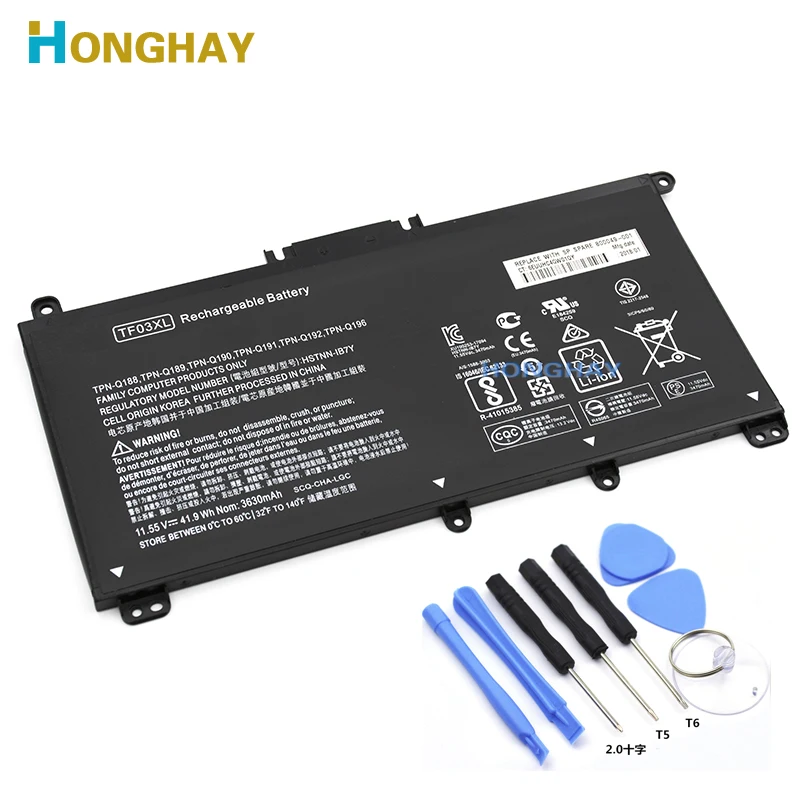 Honghay TF03XL Laptop battery For HP 14-bp080nd 14-bf 15-CC TPN-Q188 Q189 Q190 Q191 Q192 Q201 HSTNN-LB7X HSTNN-LB7J 920070-855