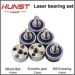 Hunst U Deep Groove Ball Bearings SG15 With Free Fixing Screws Double Row Miniature Pulley Transmission Eccentric Wheel