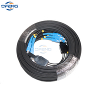 Indoor and Outdoor Fiber Optic Drop Cable, Optical Patch Cord, SM, SX, G675A1, SC LC FC ST Connectors, 3 Steel, 4 Core, 200m DIY
