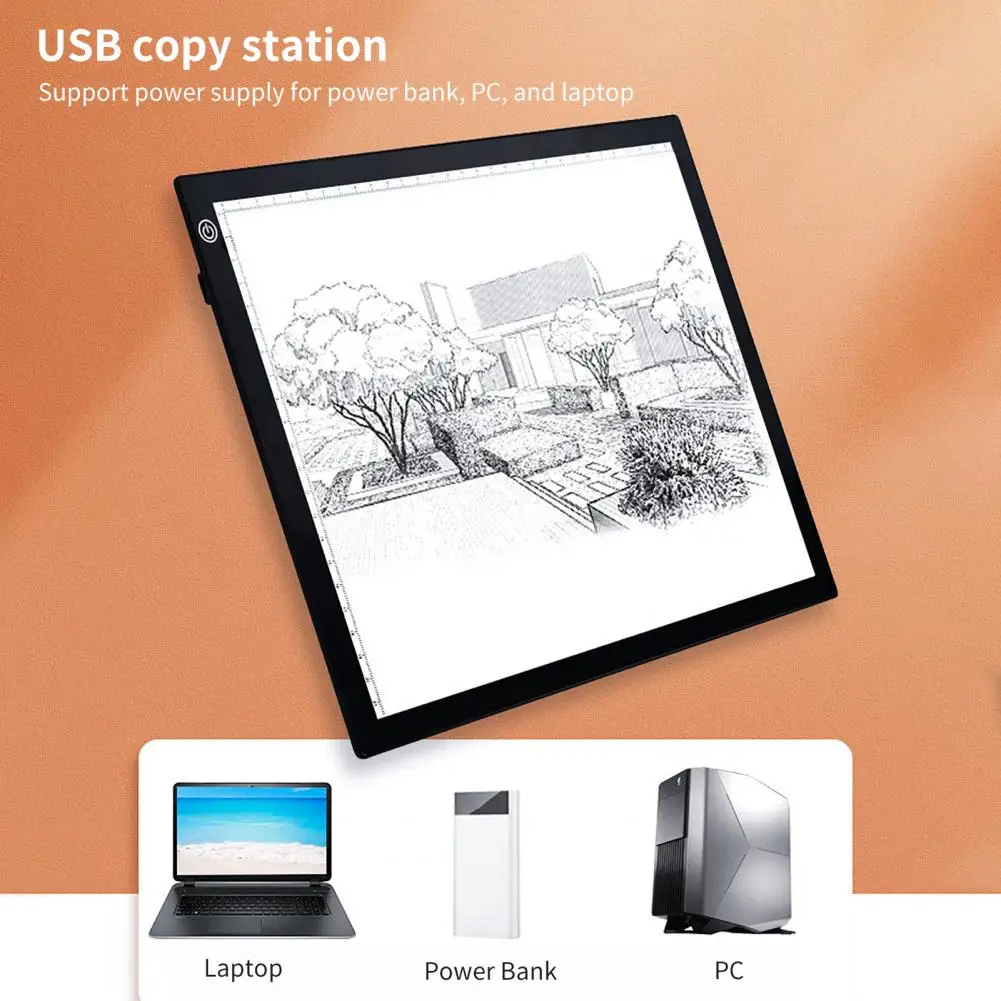 رقيقة جدا A3 A4 LED الخط تتبع لوح للرسم لوحة نسخ شفط قوية المغناطيسي LED طاولة رسم لتقوم بها بنفسك LED جهاز كمبيوتر لوحي للرسومات