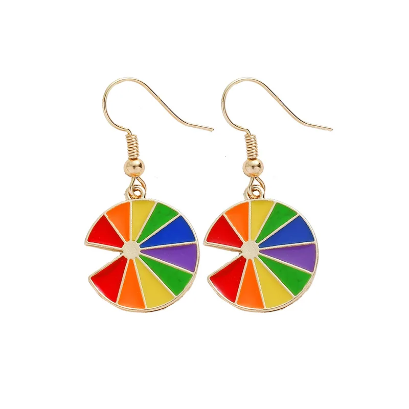 20Pairs / lot LGBT Gay Pride Earring Lesbian Rainbow Flag Earrings Jewelry for Men Women