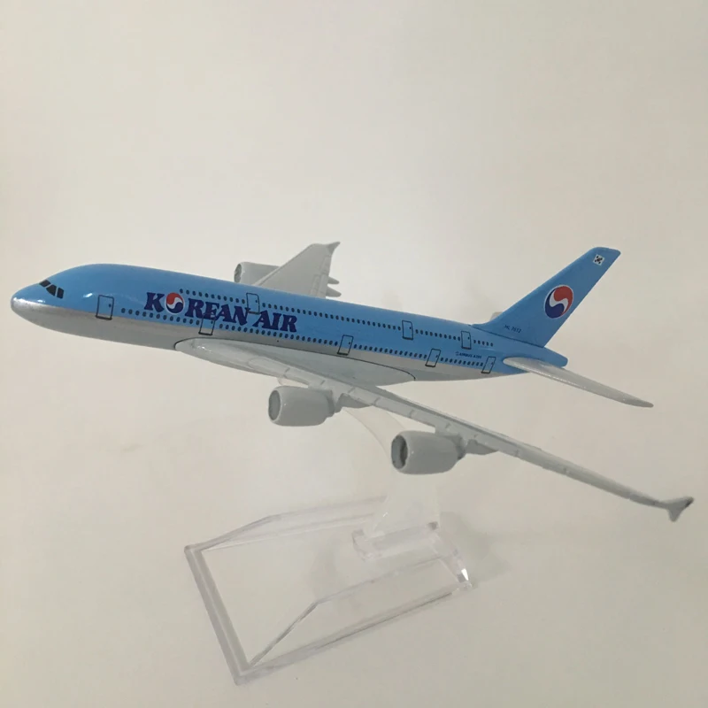 JASON TUTU pesawat skala 747 logam, JASON TUTU 16cm udara Korea Flight 1/400 Model pesawat Diecast