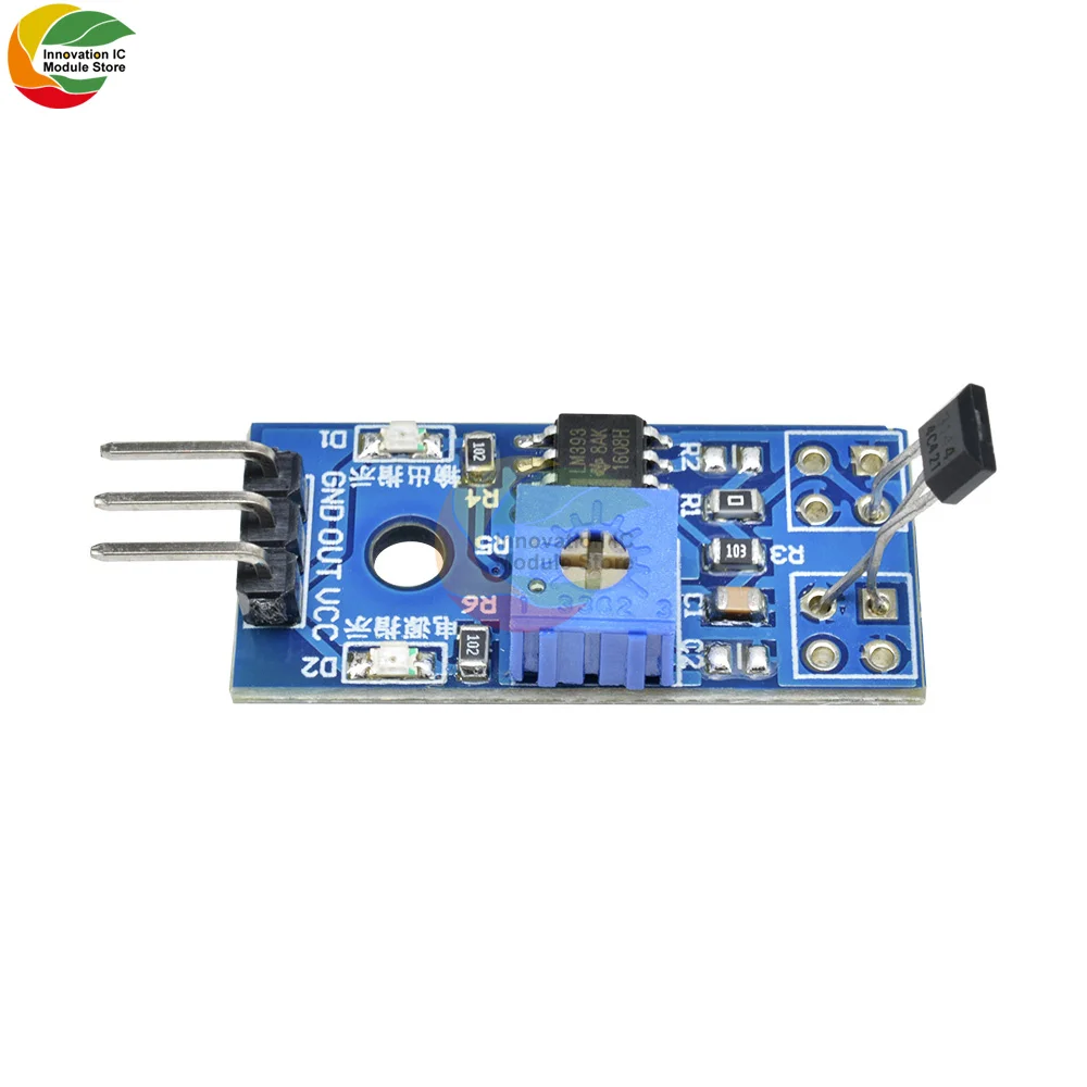 5V 3.3V LM393 Hall Sensing Probe Hall Switch Sensor Module Motor Speed Test PCB Board Module For Arduino Magnetic Detect Car