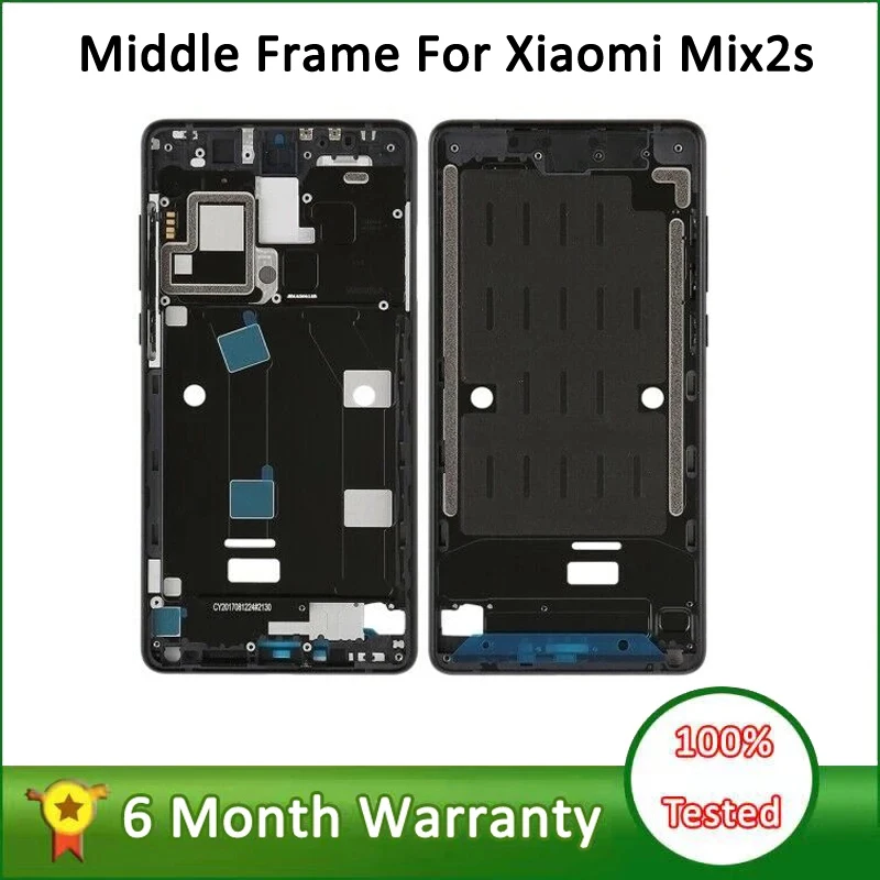 Middle Frame Bezel Cover For Xiaomi Mi Mix2s Black White Mobile phone accessories Middle Frame Replacement