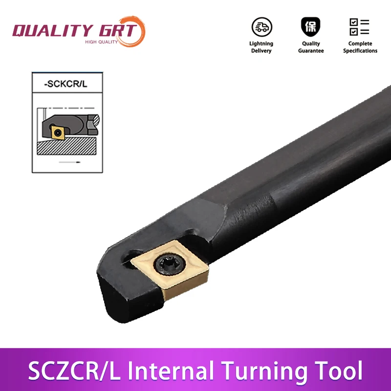 Q.Grt S08K-SCZCR06 S10K-SCZCR06 S16Q-SCZCR06 Internal Turning Tool Holder Carbide Inserts CCMT SCZCR/L CNC Lathe Cutting Tools